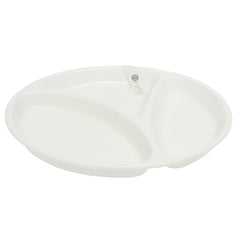 Round 3 Division Symphony Plate – Elegant White Sectioned Serving Plate
