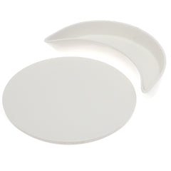 Symphony Alfre Eclipse Serving Set – Modern White Ceramic Round & Crescent Platter