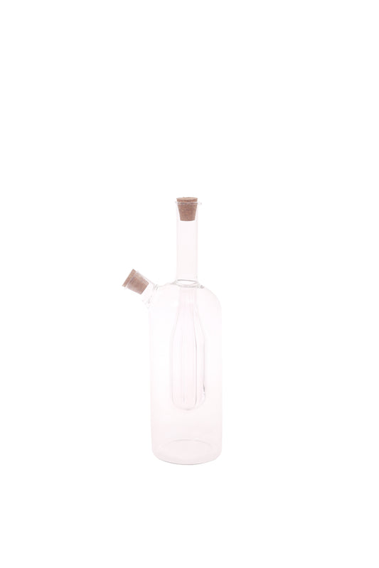 Oil Bottle Transparent 3.25 X 3.25 X 10.25 Inch JLX-016