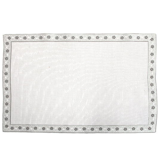 Floral Silver Mat 13x19"