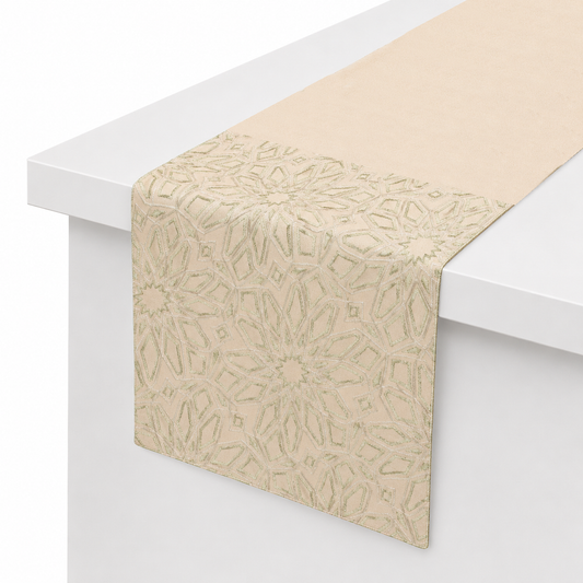 Gold Geometric Runner 14x45"