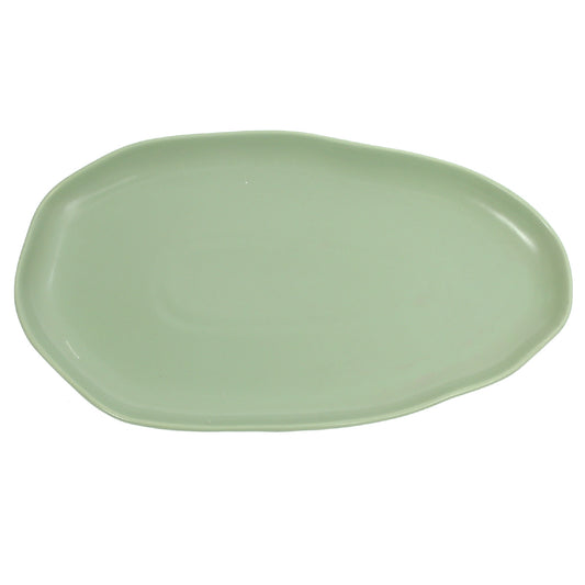 Oval Platter Light Green 12 X 7 X 1 Inch Yll-22