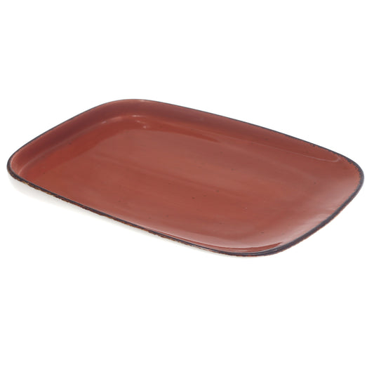Rectangle Platter Brown 10 X 6.5 Inch Yll-46