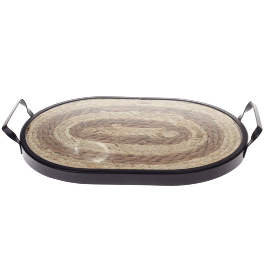 Oval Tray Small Black 9.5 X 15 Inch CZG-07