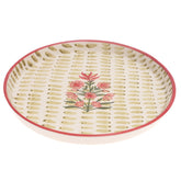 Textured Motif Platter 12" T – Hand-Painted Ceramic Serveware - Habitt