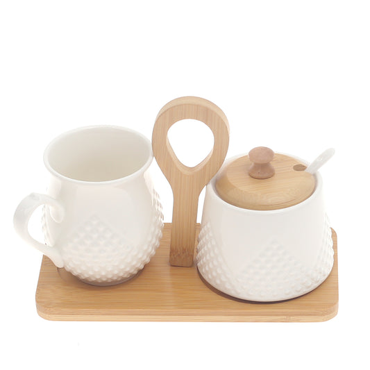 Milk Pot & Sugar Pot Set – Elegant Ceramic Serveware (7592)