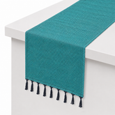 Aqua Texture Woven Table Runner