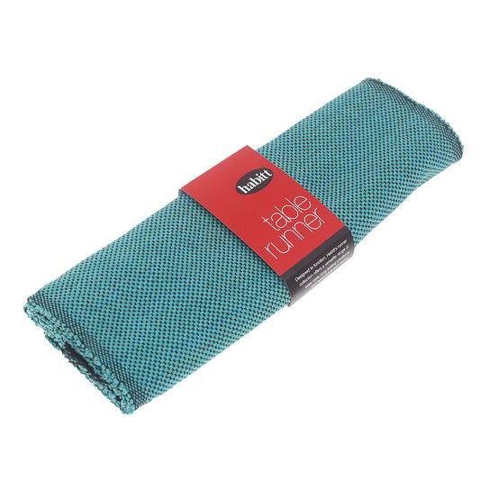 Aqua Texture Woven Table Runner