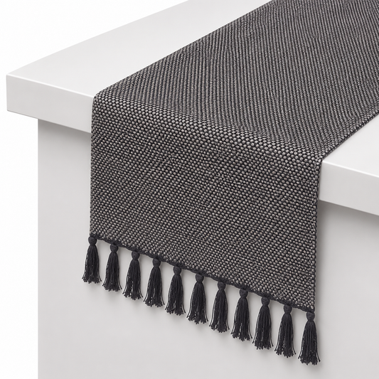 Purple Texture Woven Table Runner
