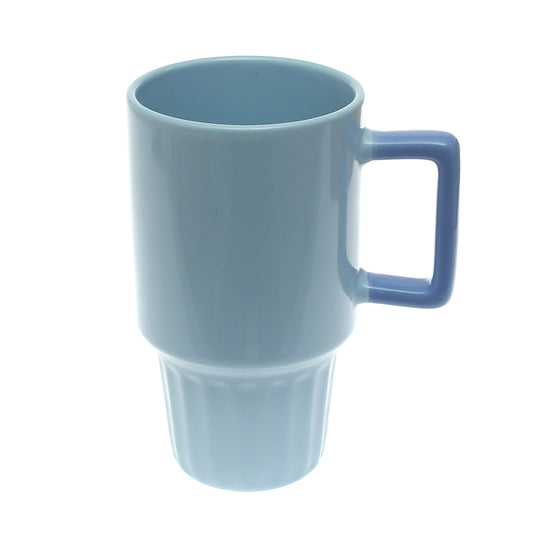 Ceramic Coffee Mug – Tall Blue Design (H2177) - Habitt