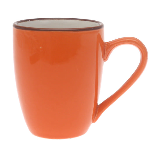 Round Mug Large Orange – Ceramic Coffee & Tea Mug