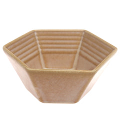 Beige Decorative Ceramic Bowl – Minimalist Table & Console Accent, 5 x 5 Inch