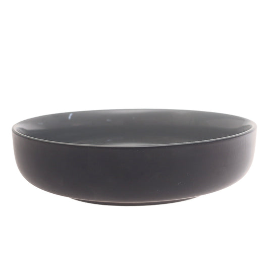 Black Ceramic Serving Bowl 7.5 Inch – Modern Minimalist Soup & Pasta Bowl