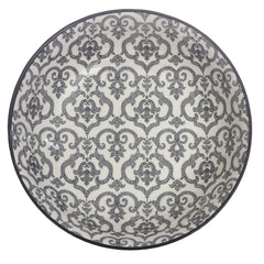 Black & White Patterned Bowl – Elegant Tabletop Accent Bowl, 8 Inch - Habitt