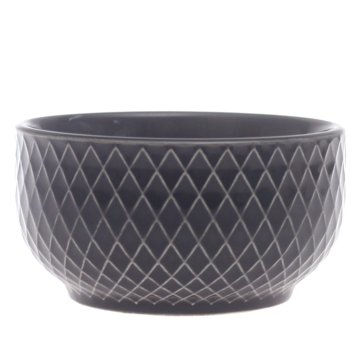 Black Diamond Textured Ceramic Bowl – 4 Inch Modern Serving Bowl - Habitt