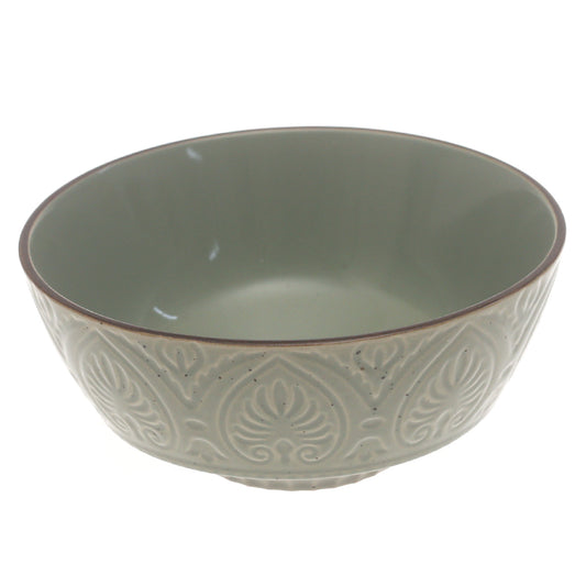 Green Ceramic Serving Bowl – 6 Inch Textured Tableware Accent