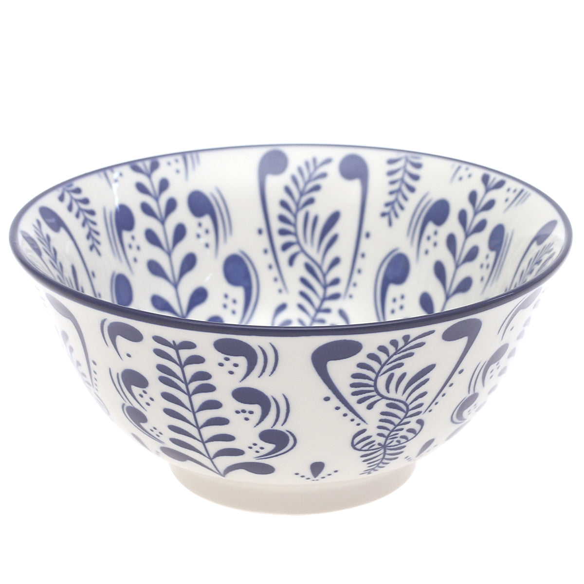 Multicolor Blue & White Ceramic Bowl – 6 Inch Serving Bowl - Habitt