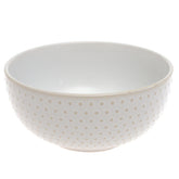 White Ceramic Bowl – 6 Inch Minimalist Textured Serving Bowl - Habitt