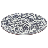 Black & White Floral Dinner Plate – 10 Inch Ceramic Plate - Habitt