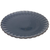 Blue Scalloped Dinner Plate 10.5 Inch – Elegant Ceramic Dining Plate - Habitt