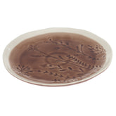 Brown Botanical Dinner Plate – 10 Inch Ceramic Plate - Habitt