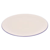 White Dinner Plate 11 Inch – Elegant Textured Rim Ceramic Plate - Habitt