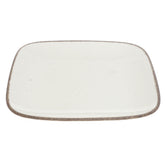 White Ceramic Serving Platter 10.5 Inch – Rustic Speckled Dinnerware Plate - Habitt