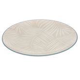 Beige Ceramic Quarter Plate 8 Inch – Leaf Pattern Side Plate - Habitt