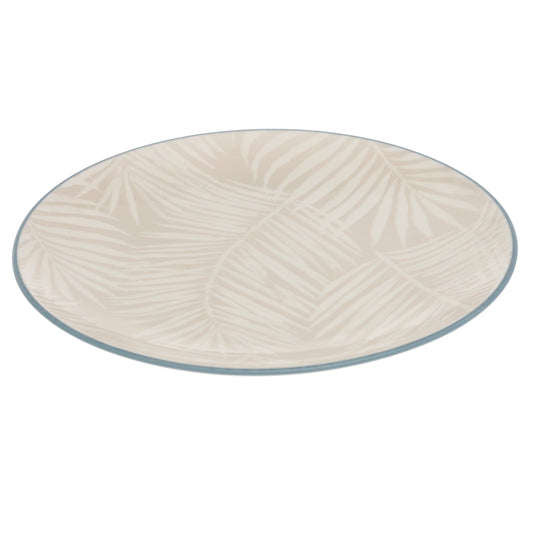 Beige Ceramic Quarter Plate 8 Inch – Leaf Pattern Side Plate