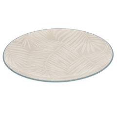 Beige Ceramic Quarter Plate 8 Inch – Leaf Pattern Side Plate