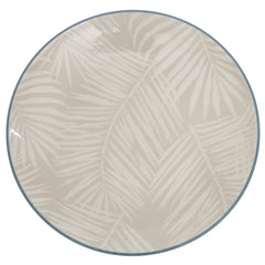 Beige Ceramic Quarter Plate 8 Inch – Leaf Pattern Side Plate