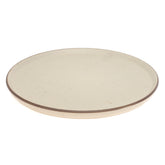 Beige Ceramic Quarter Plate 8 Inch | Minimalist Speckled Snack & Dessert Plate - Habitt