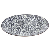Black, Blue & White Ceramic Quarter Plate 8.5 Inch – Floral Pattern Dinner Plate - Habitt