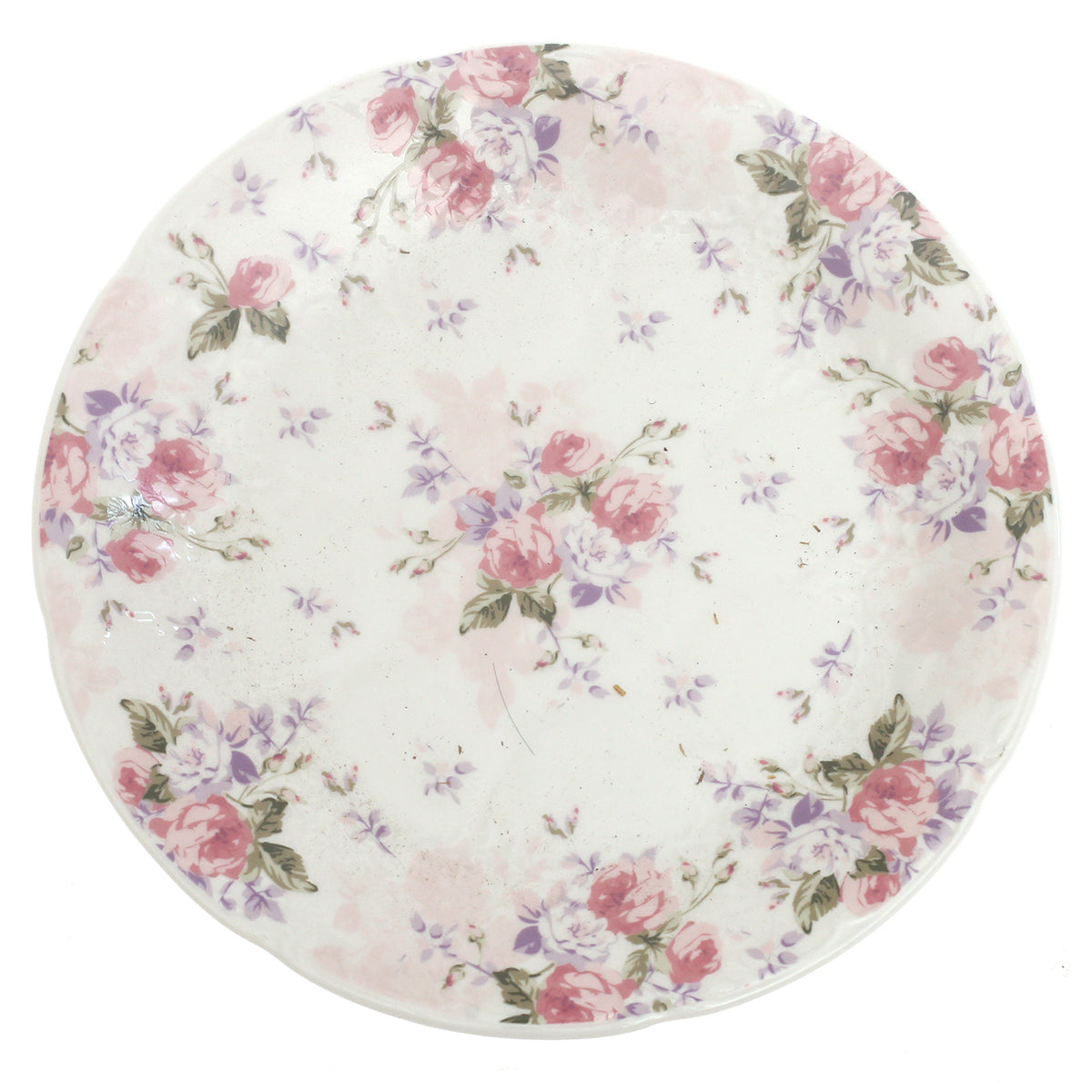 Pink & White Floral Quarter Plate 8 Inch – Elegant Ceramic Side Plate - Habitt