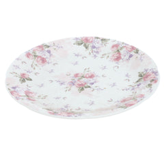 Pink & White Floral Quarter Plate 8 Inch – Elegant Ceramic Side Plate - Habitt