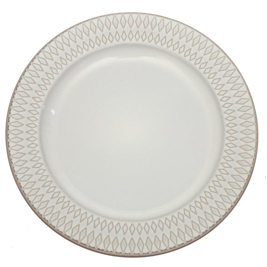 White Ceramic Quarter Plate 8 Inch
