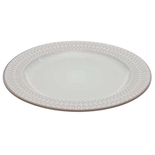 White Ceramic Quarter Plate 8 Inch - Habitt