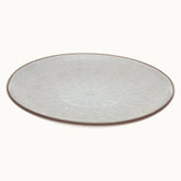 White Embossed Ceramic Quarter Plate 8 Inch | Elegant Snack & Dessert Plate - Habitt