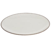 White Quarter Plate 8 Inch with Rustic Rim – Ceramic Side Plate for Elegant Serving - Habitt