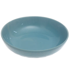 Aqua Ceramic Serving Bowl – 9 Inch Glossy Everyday Serving Bowl