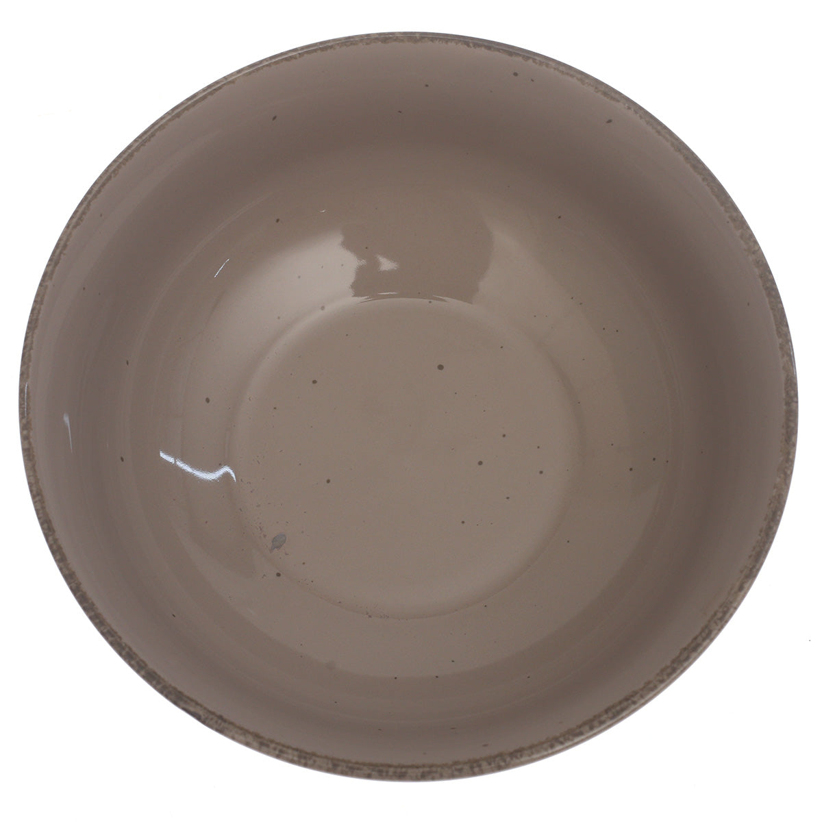 Brown Ceramic Serving Bowl 10 Inch – Rustic Glazed Large Serving Dish - Habitt