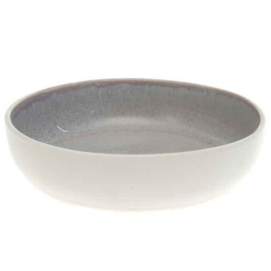 Serving Bowl Green & White 8 Inch – Rustic Ceramic Serving & Salad Bowl