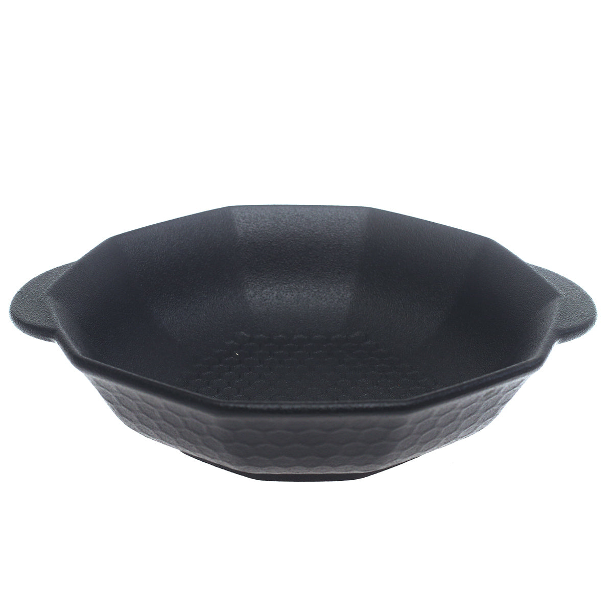 Black Ceramic Serving Dish – 9 Inch Modern Textured Serving Plate - Habitt
