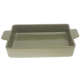 Serving Dish Green 8.5 × 10.5 Inch – Rectangular Ceramic Serving & Baking Dish - Habitt
