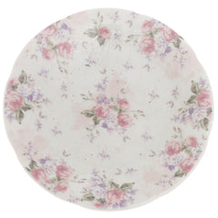 Pink & White Floral Side Plate 6 Inch – Elegant Ceramic Dessert & Snack Plate
