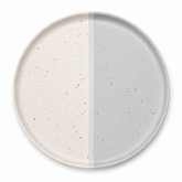 Collar Plate – 8.5 Inches Matte Grey & White with Sprinkle