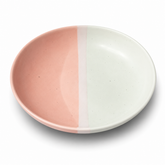 Deep Plate – 8 Inches Matte Half Pink & White with Sprinkle