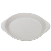 White Embossed Ceramic Oval Baking Dish – Small Elegant Serving & Bakeware - Habitt