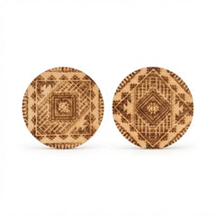 2 Pcs Coaster Circle Patch Printed 3.5 Inch – Tribal
