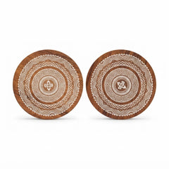 2 Pcs Coaster Diamond Engrave 3.5 Inch – Tribal